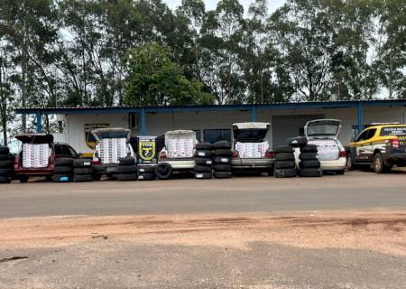 Comboio é apreendido com mercadorias de contrabando e descaminho em Ponta Porã